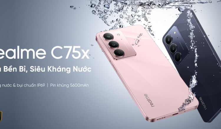 Realme C75X điện thoại siêu bền siêu kháng nước hiệu năng ấn tượng